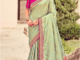 pista colour saree